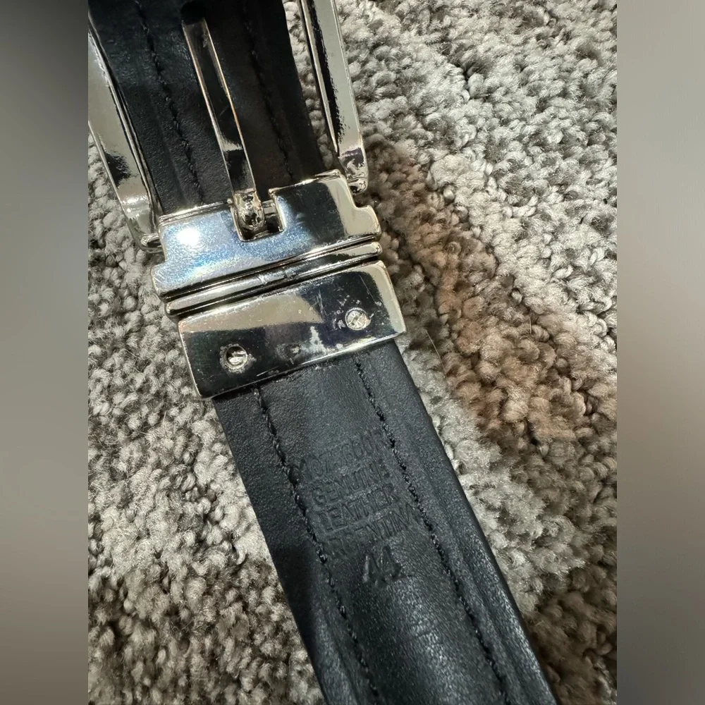 NEW Genuine Leather Reversible Belt Brown Black Men’s‎ Size 44